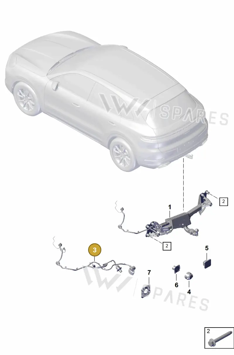 9Y0971124 — Porsche Cayenne Coupe (2023-2023) diagram p60002000, position 3