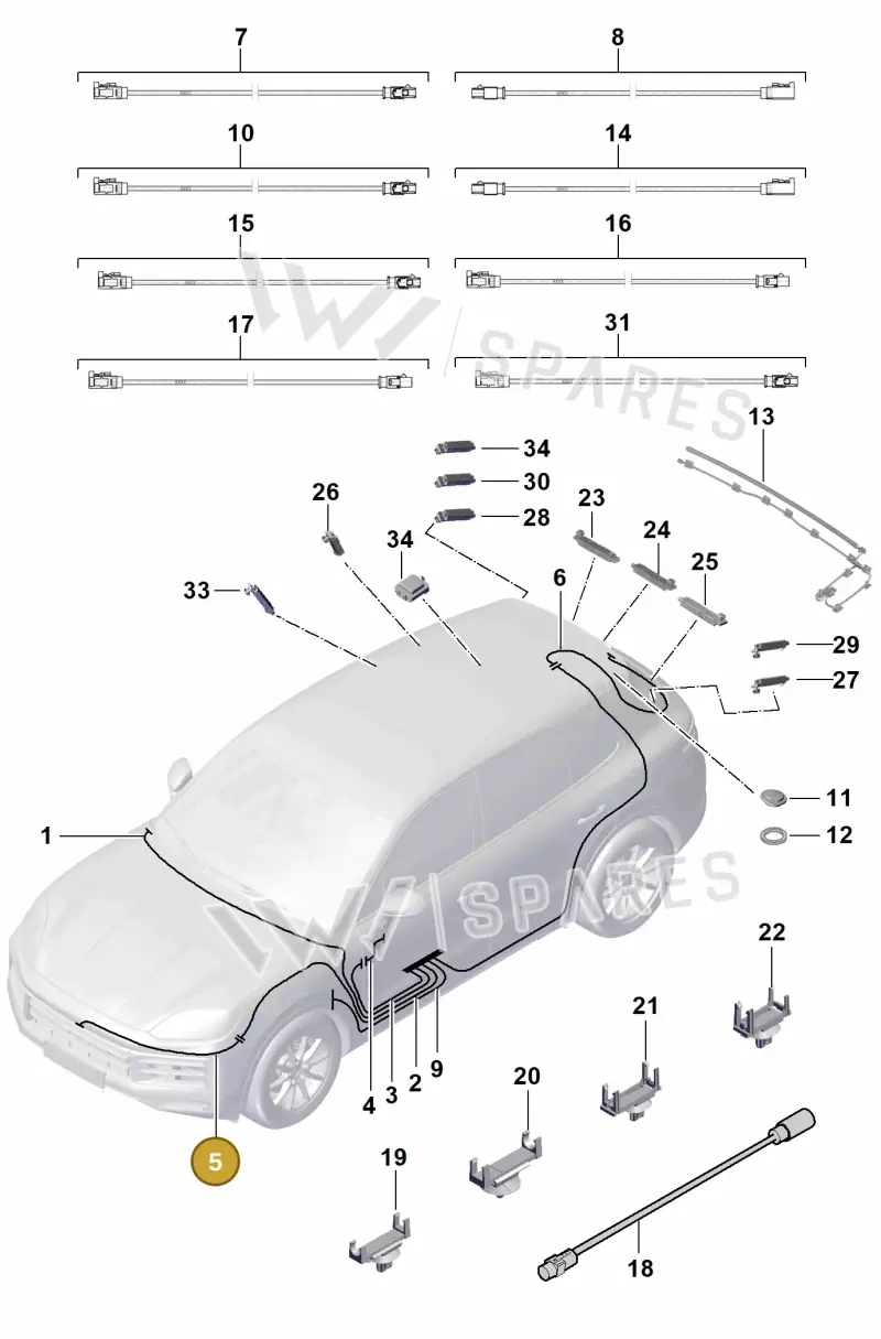 9Y0971327K — Porsche Cayenne Coupe (2023-2023) diagram p60912100, position 5