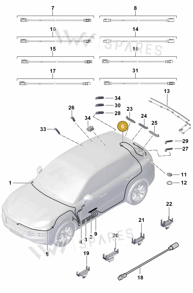 9Y0971327N — Porsche Cayenne Coupe (2023-2023) diagram p60912100, position 6