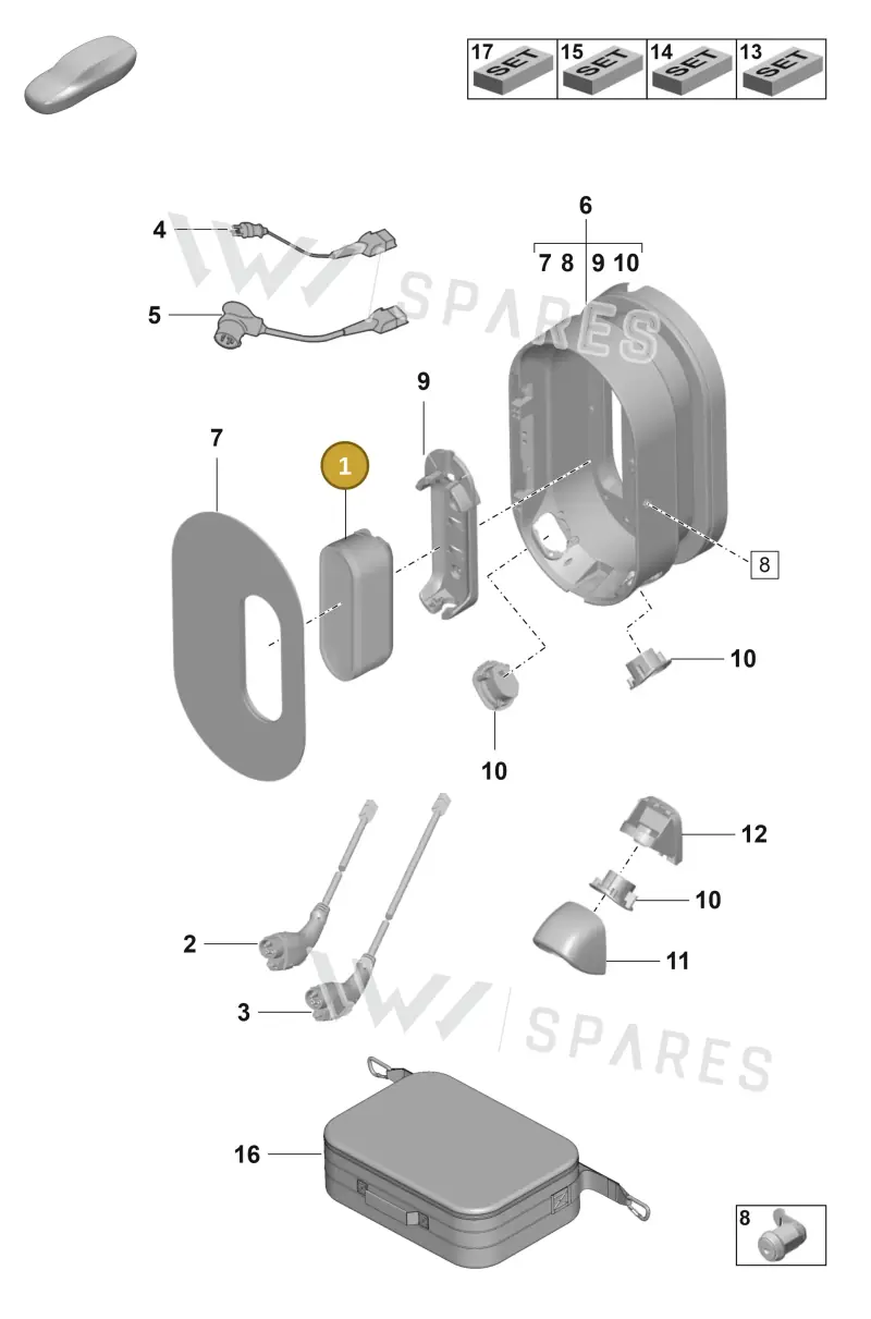 9Y0971675CR — Porsche Taycan Sport Turismo (2019-2024) diagram p56251370, position 1