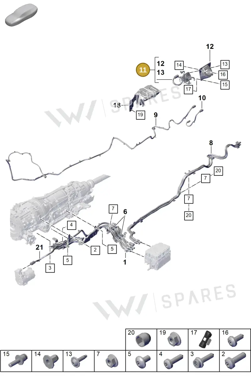 9Y0971676AB — Porsche Cayenne Coupe (2023-2023) diagram p60904000, position 11