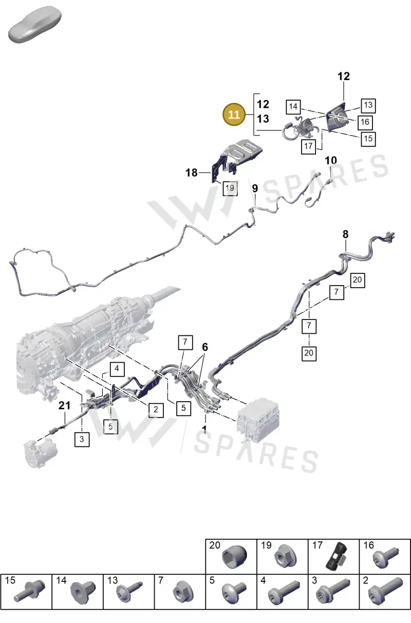 9Y0971676M — Porsche Cayenne Coupe (2023-2023) diagram p60904000, position 11