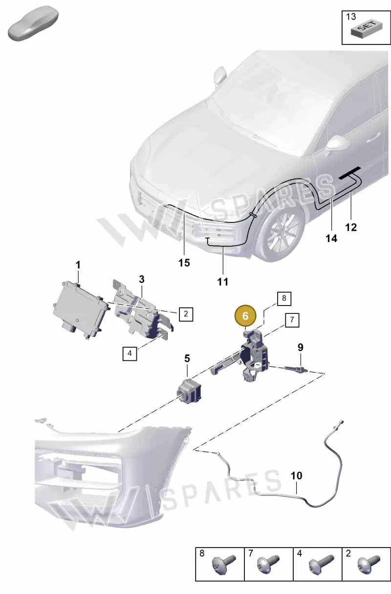 9Y0980561A — Porsche Cayenne Coupe (2023-2023) diagram p60915200, position 6