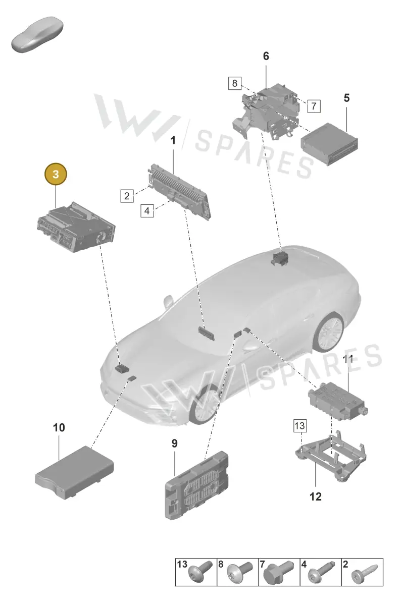 9Y1035069P6N3 — Porsche Panamera (2020-2023) diagram p58911000, position 3