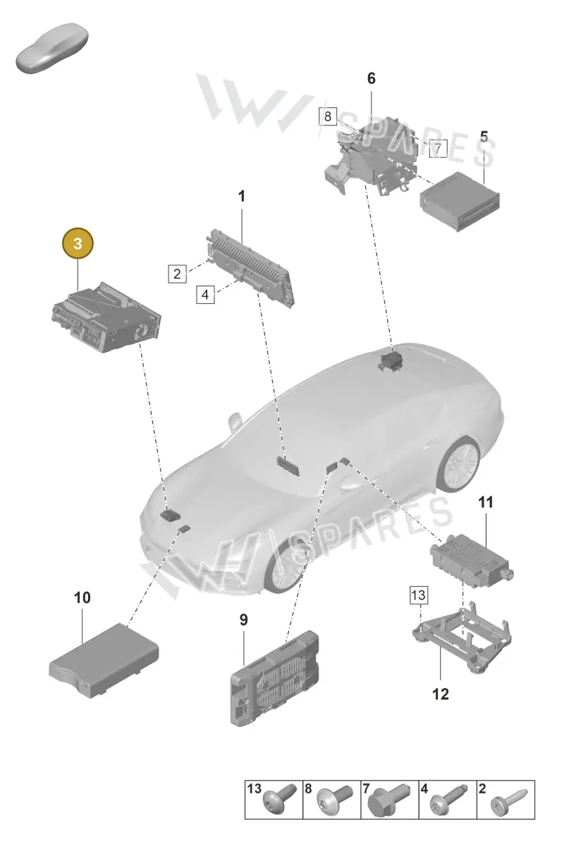 9Y1035138P6N3 — Porsche Panamera (2020-2023) diagram p58911000, position 3