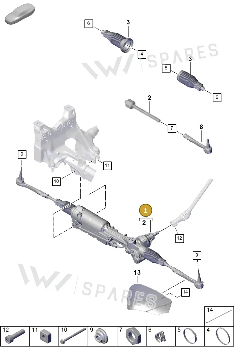 9Y1423057A — Porsche Cayenne Coupe (2023-2023) diagram p60403000, position 1