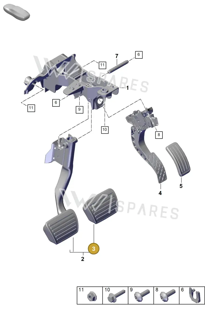 9Y1723173A — Porsche Cayenne Coupe (2023-2023) diagram p60702000, position 3