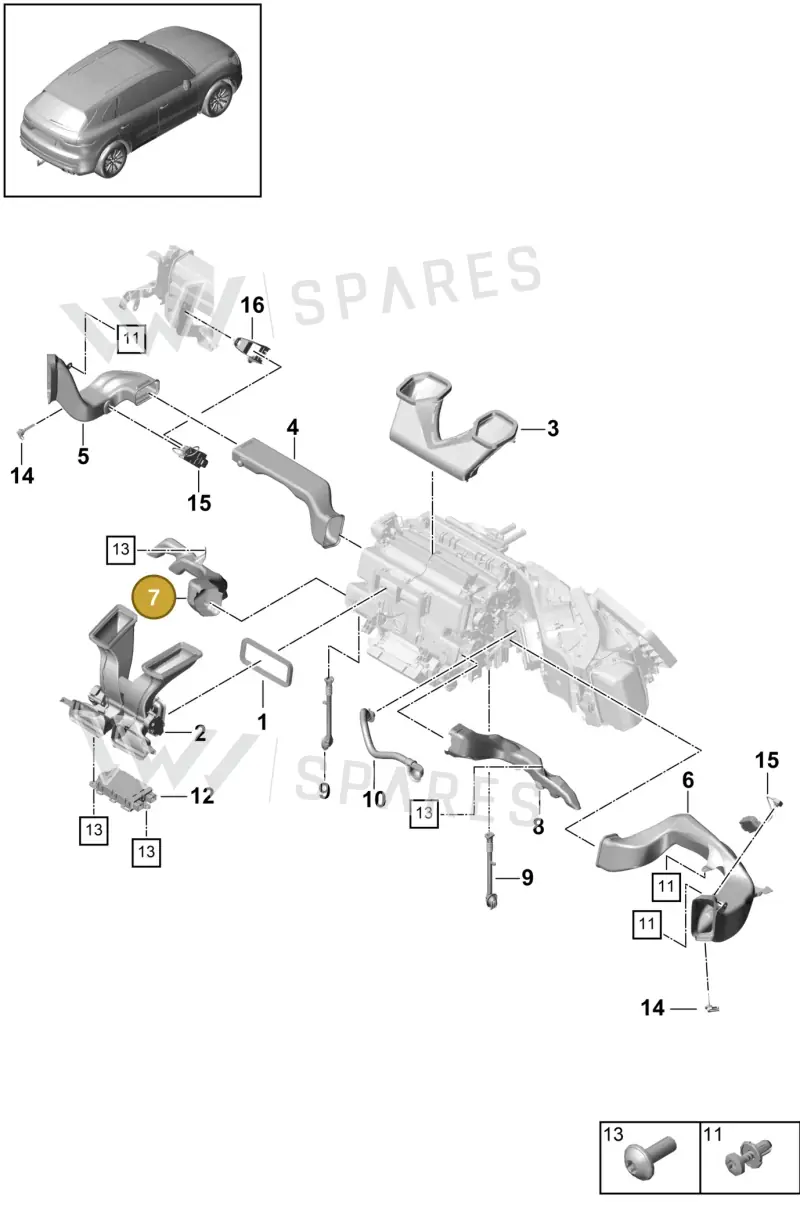 9Y1819151 — Porsche Cayenne (2017-2023) diagram p51814005, position 7