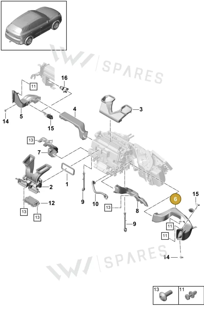 9Y1819656 — Porsche Cayenne (2017-2023) diagram p51814000, position 6
