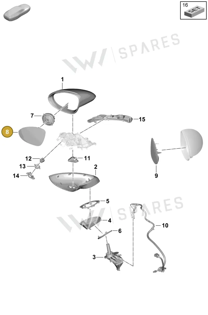 9Y1857521A — Porsche Cayenne Coupe (2023-2023) diagram p60809500, position 8