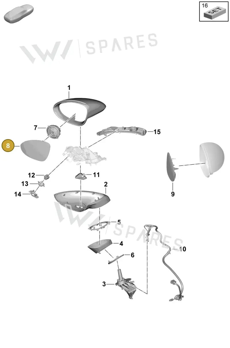 9Y1857521J — Porsche Cayenne Hybrid Coupe (2023-) diagram p60809500, position 8