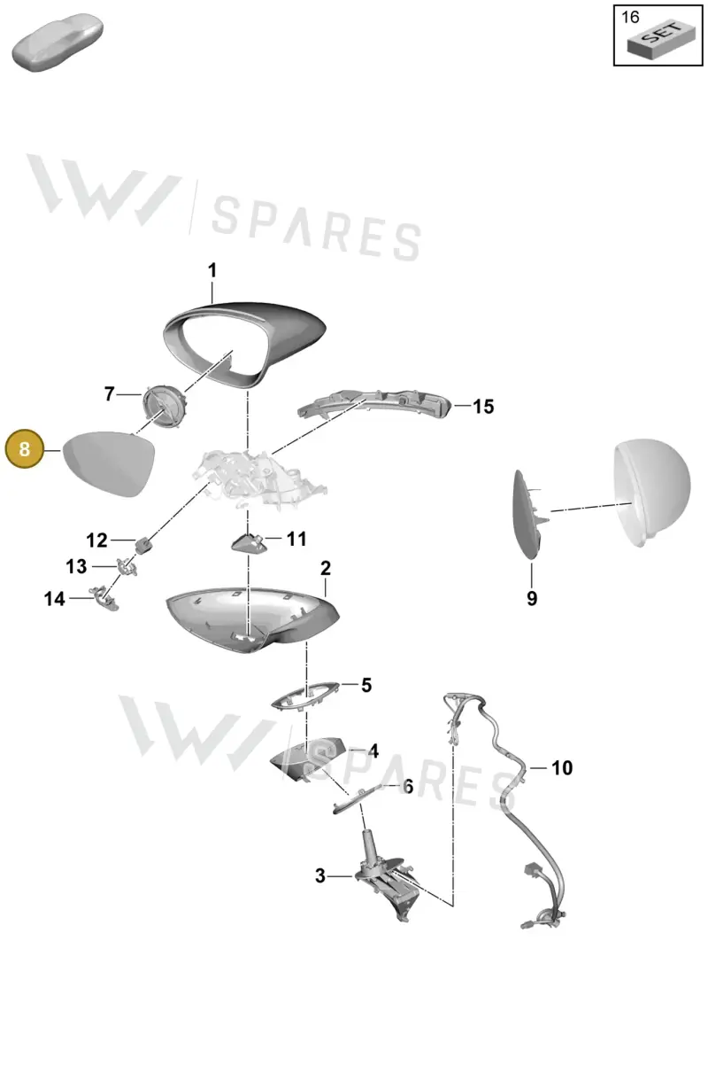 9Y1857521M — Porsche Cayenne Hybrid Coupe (2023-) diagram p60809500, position 8