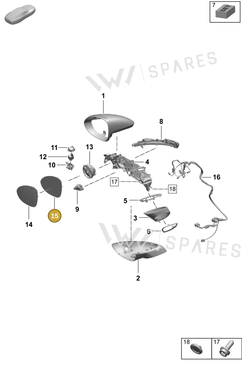 9Y1857522AE — Porsche Macan (2024-2024) diagram p61809500, position 15
