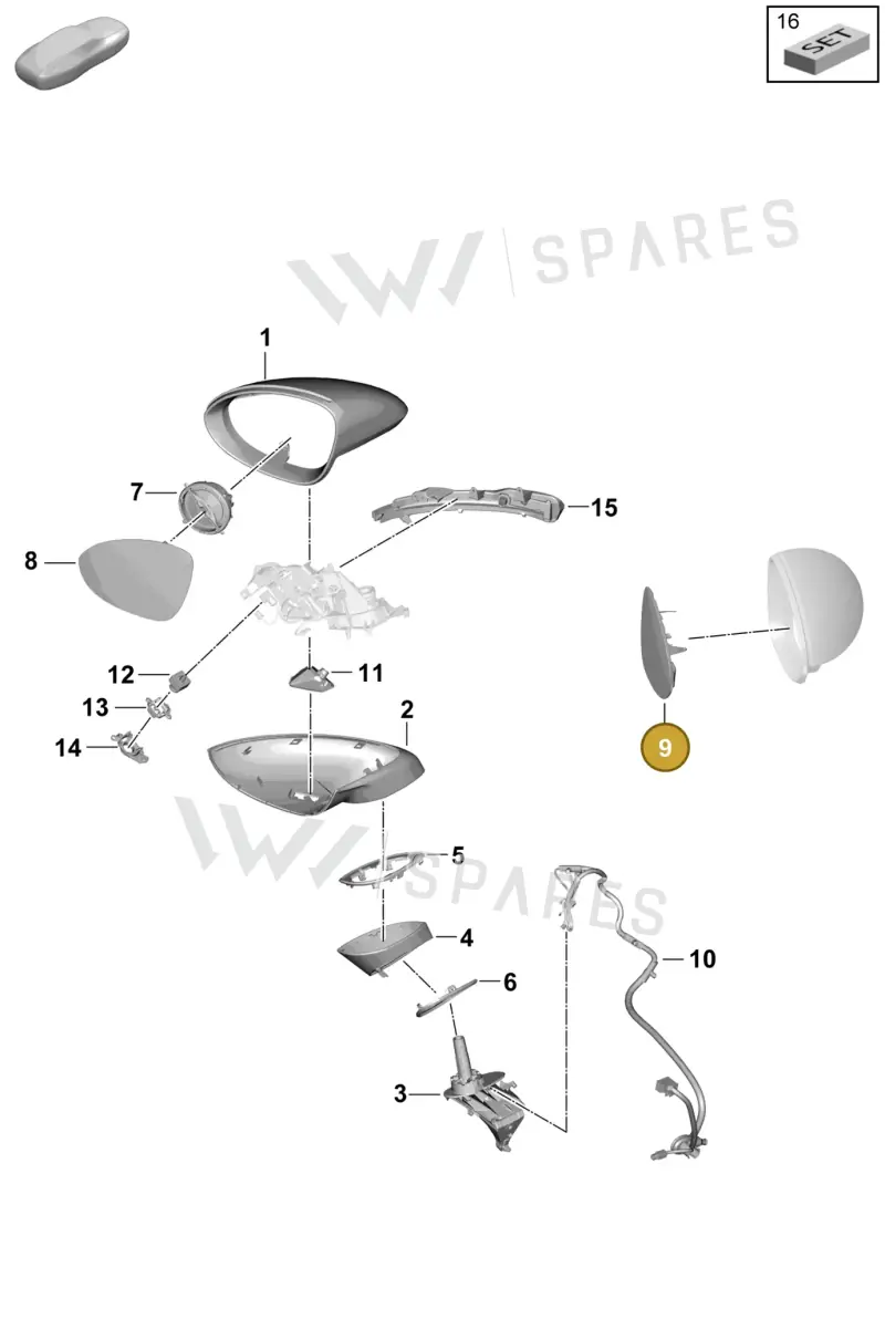 9Y1857522P — Porsche Cayenne Coupe (2023-2023) diagram p60809500, position 9