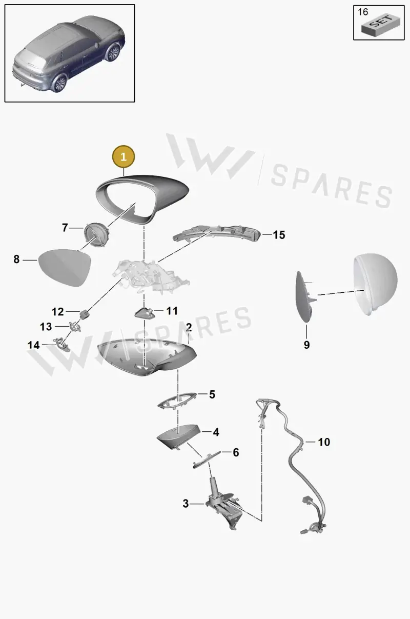 9Y1857527BO3G — Porsche Cayenne (2017-2023) diagram p51809050, position 1