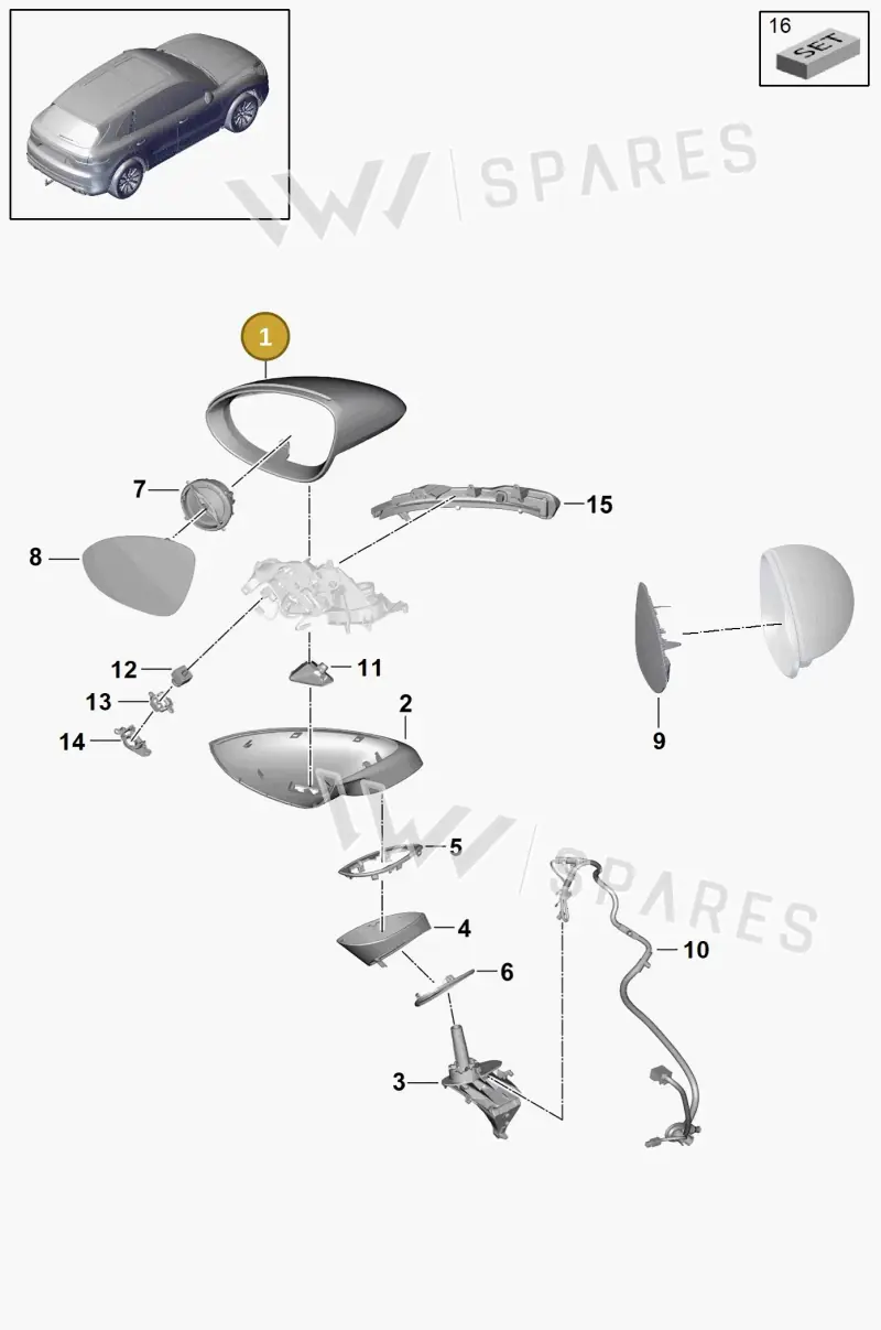 9Y1857528BO3G — Porsche Cayenne (2017-2023) diagram p51809050, position 1