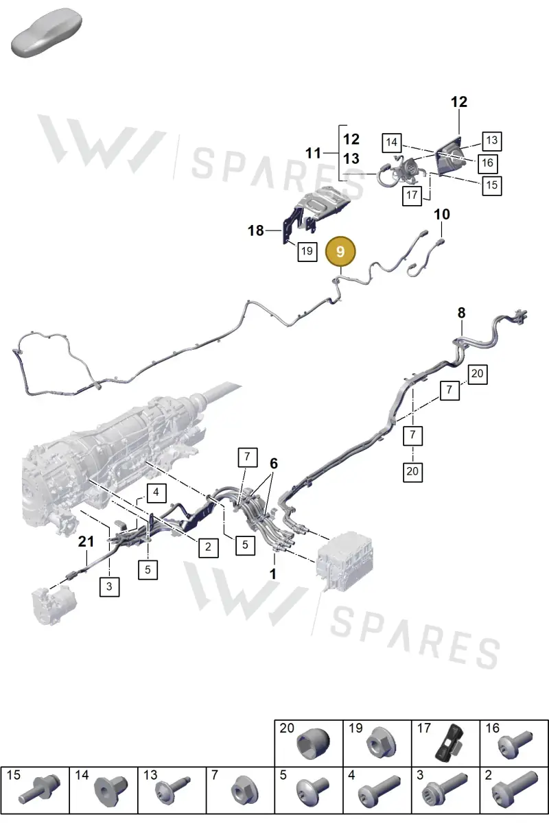 9Y1971059E — Porsche Cayenne Coupe (2023-2023) diagram p60904000, position 9