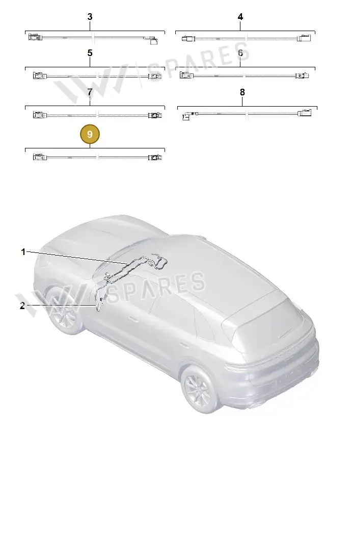 9Y1971086AG — Porsche Cayenne Coupe (2023-2023) diagram p60912400, position 9