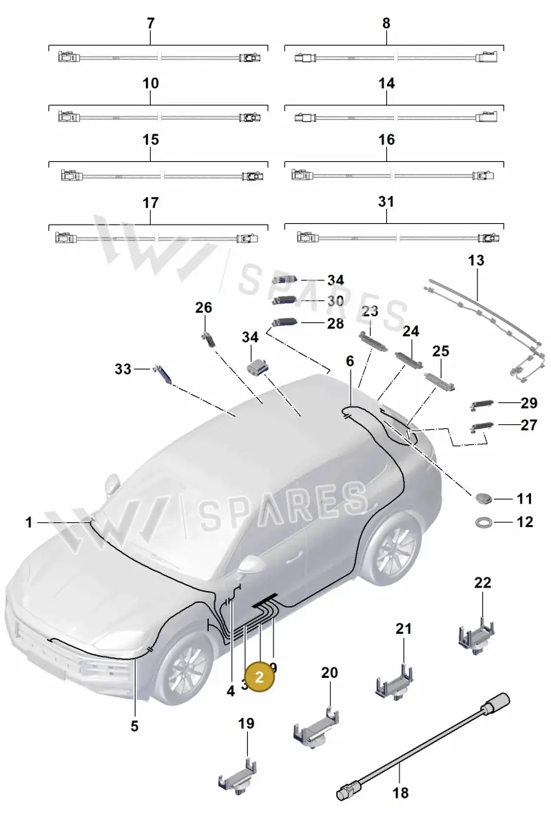 9Y1971327A — Porsche Cayenne Coupe (2023-2023) diagram p60912100, position 2