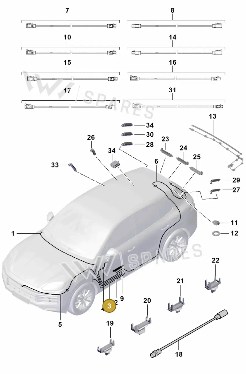 9Y1971327B — Porsche Cayenne Coupe (2023-2023) diagram p60912100, position 3