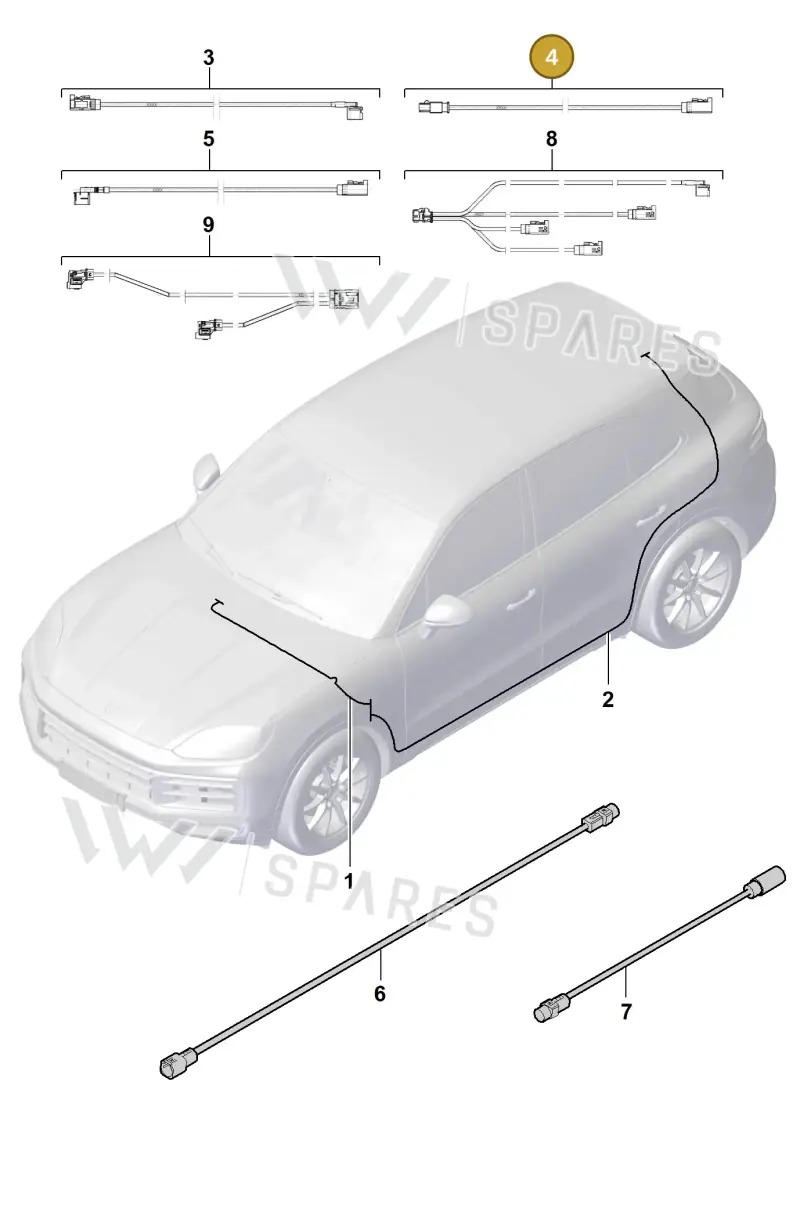 9Y2035550D — Porsche Cayenne Coupe (2023-2023) diagram p60912200, position 4