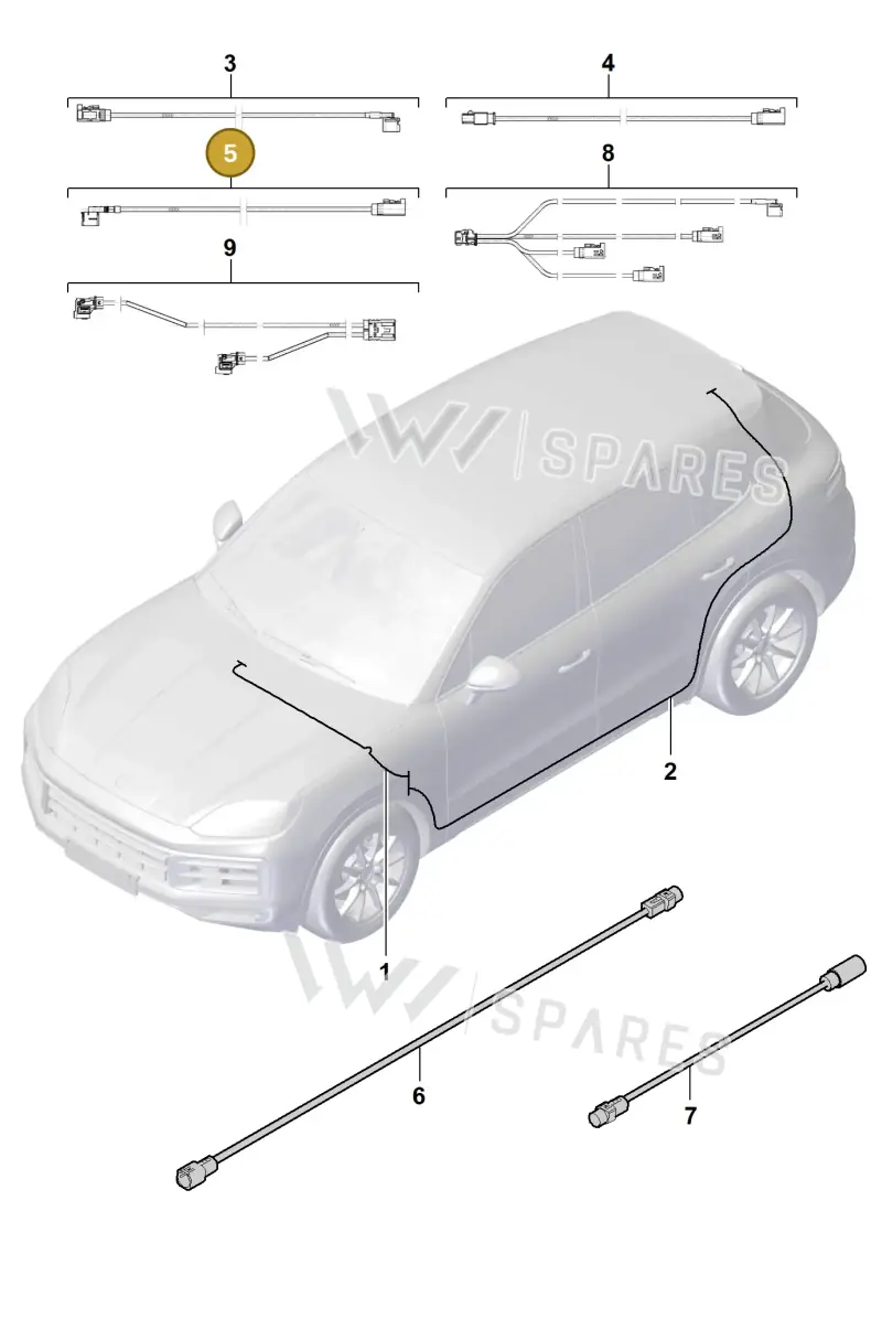 9Y2035550F — Porsche Cayenne Coupe (2023-2023) diagram p60912200, position 5