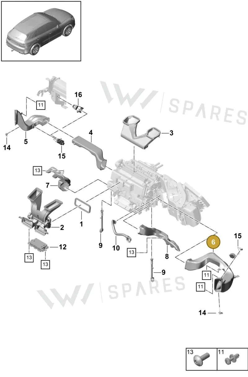 9Y2819655A — Porsche Cayenne (2017-2023) diagram p51814000, position 6