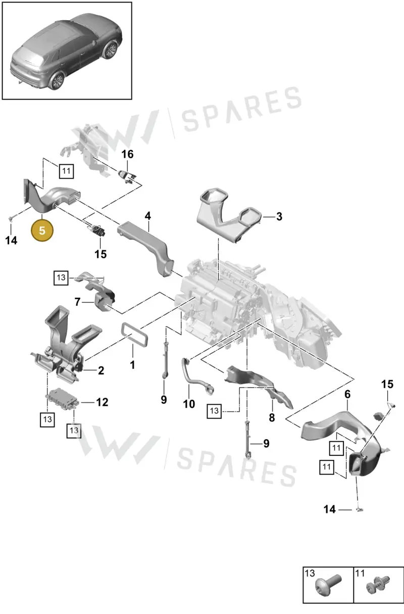 9Y2819656A — Porsche Cayenne (2017-2023) diagram p51814000, position 5