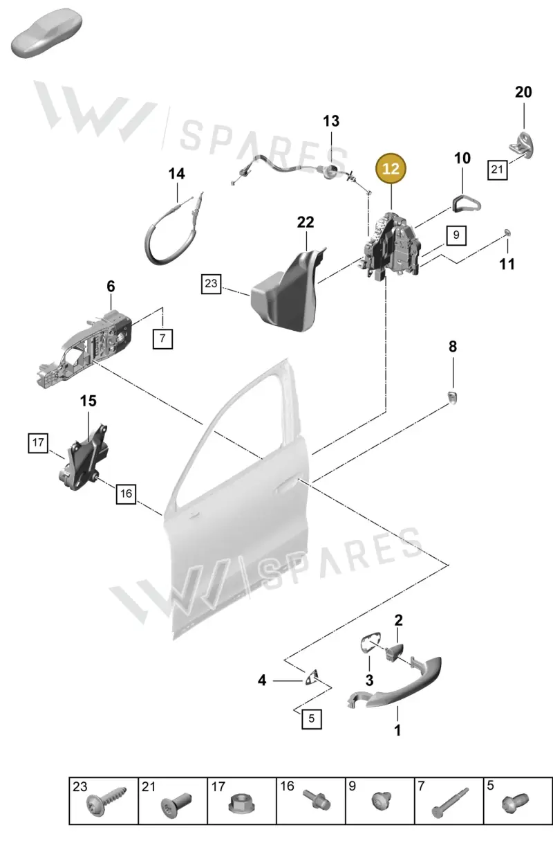 9Y2837015A — Porsche Cayenne Coupe (2023-2023) diagram p60804200, position 12