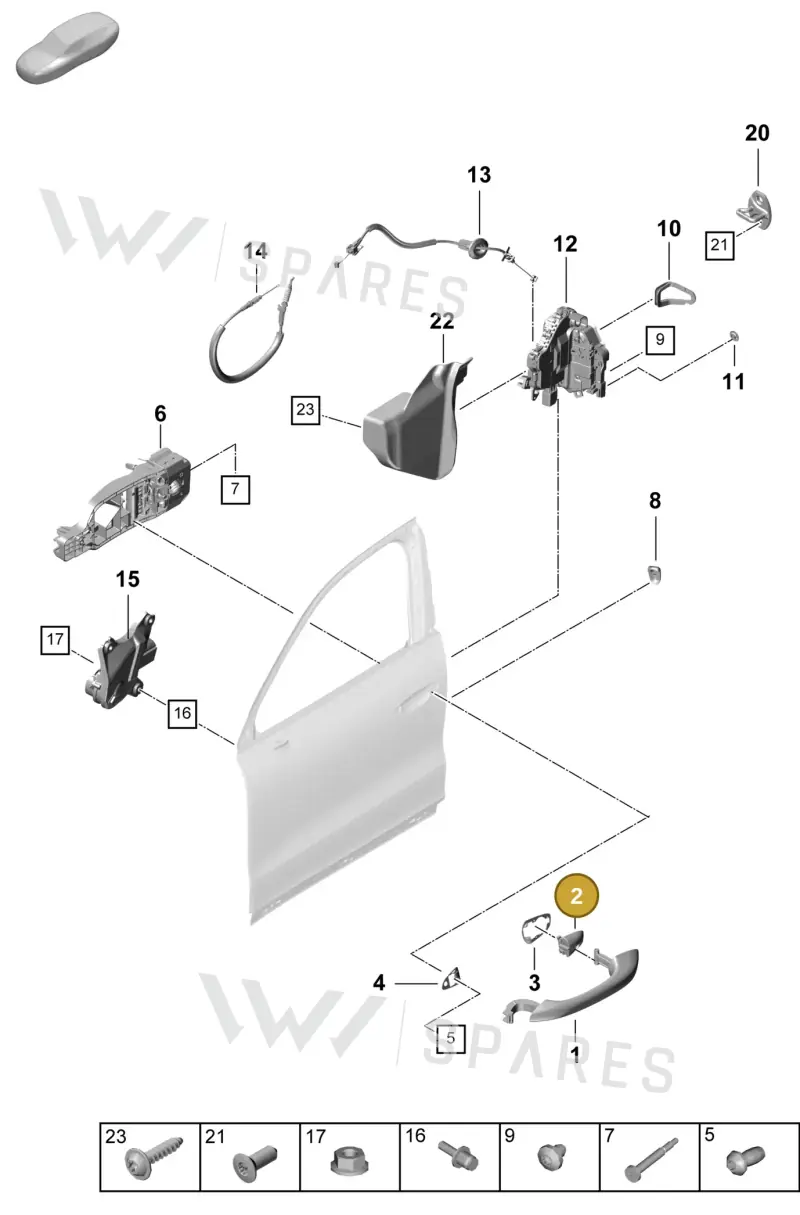9Y2837330 — Porsche Cayenne Coupe (2023-2023) diagram p60804200, position 2