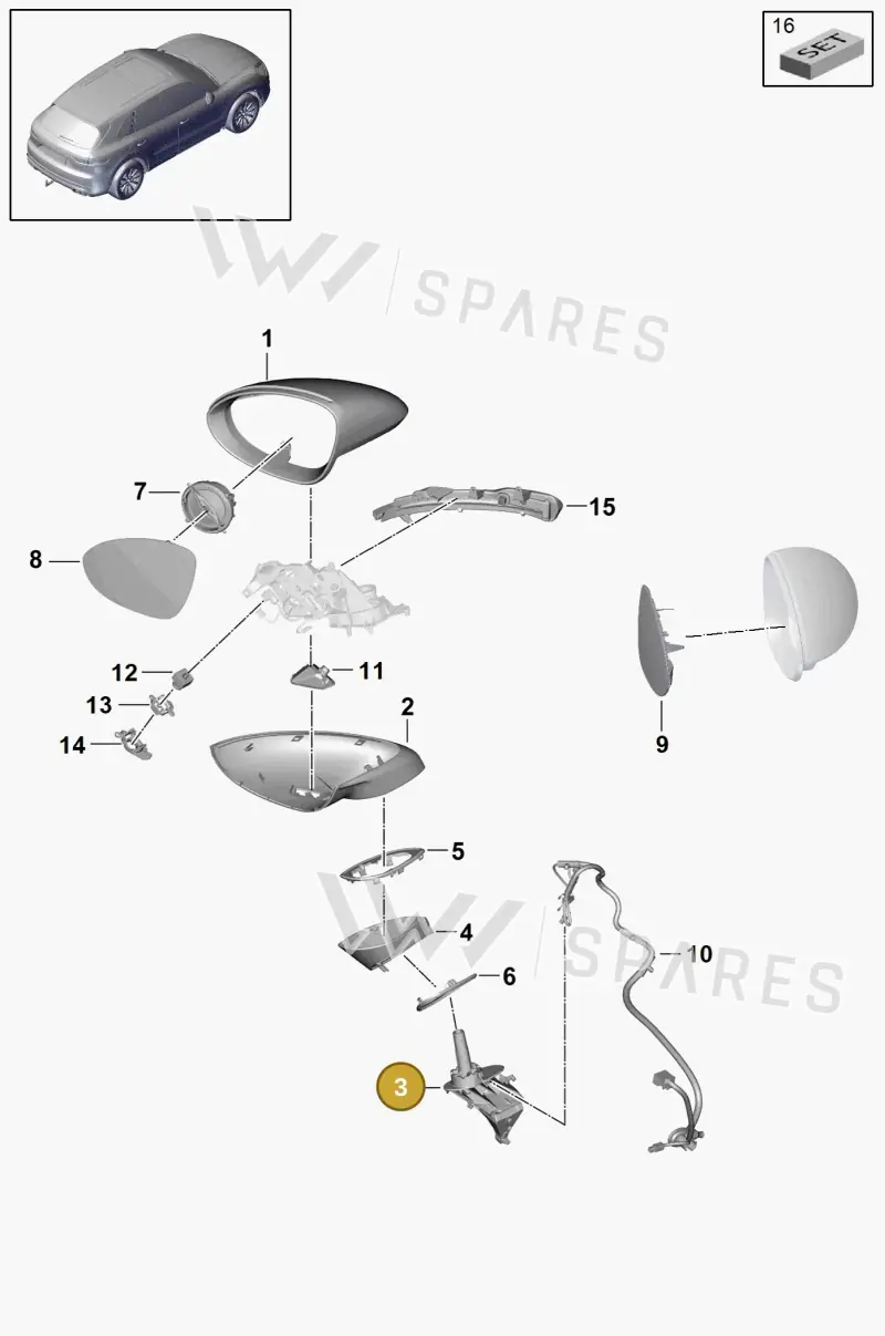 9Y2857412 — Porsche Cayenne (2017-2023) diagram p51809050, position 3