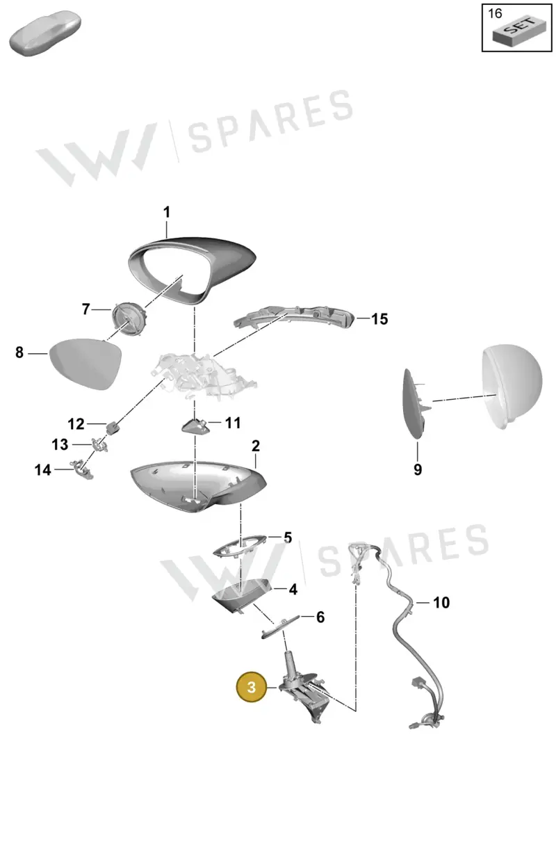 9Y2857412 — Porsche Cayenne Coupe (2023-2023) diagram p60809500, position 3