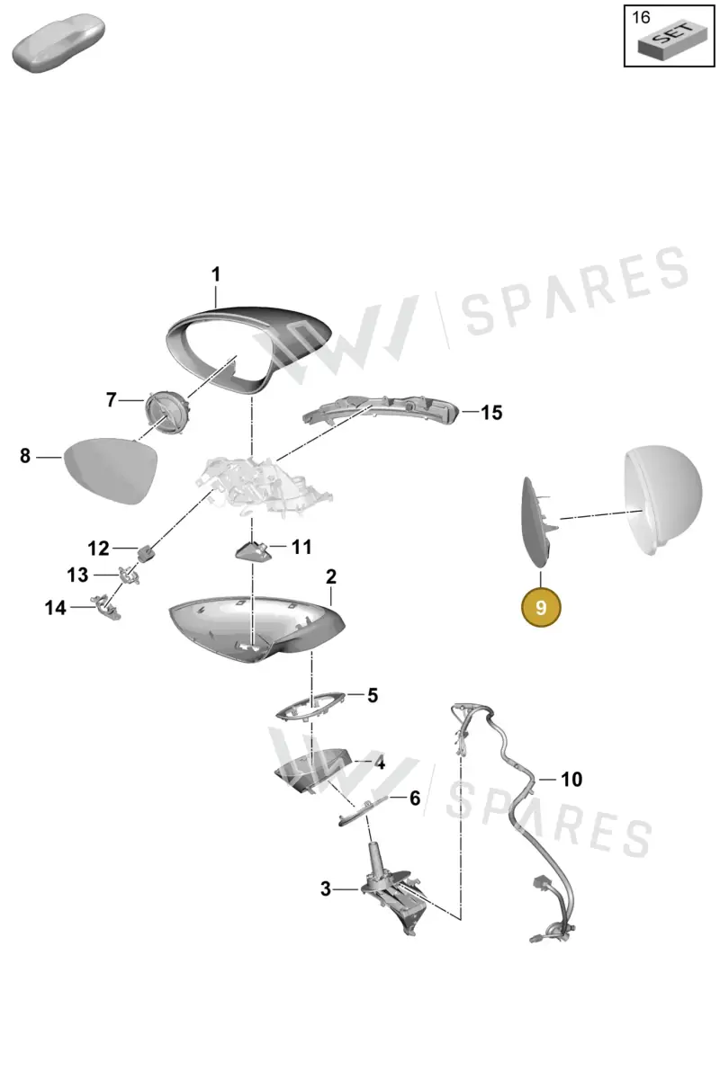 9Y2857522F — Porsche Cayenne Coupe (2023-2023) diagram p60809500, position 9