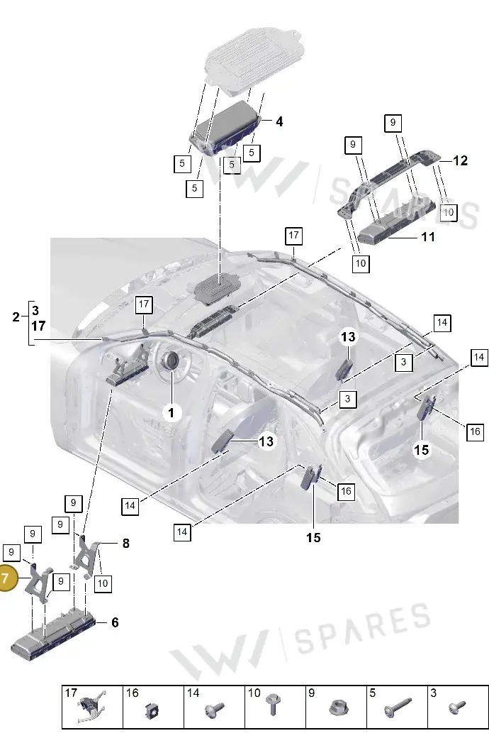 9Y2880481 — Porsche Cayenne Coupe (2023-2023) diagram p60812500, position 7