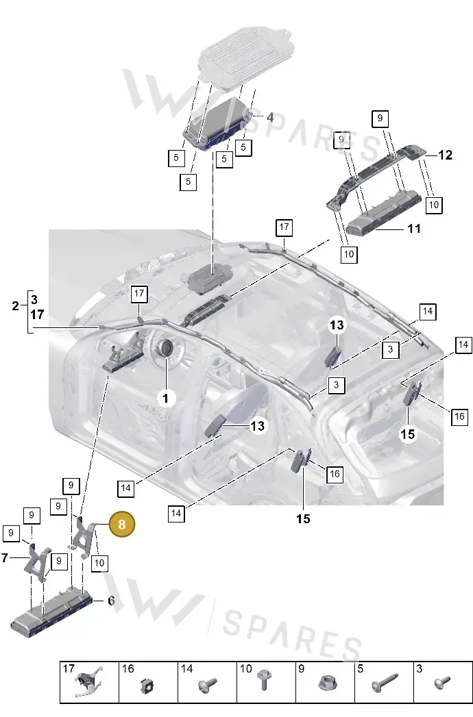 9Y2880482 — Porsche Cayenne Coupe (2023-2023) diagram p60812500, position 8