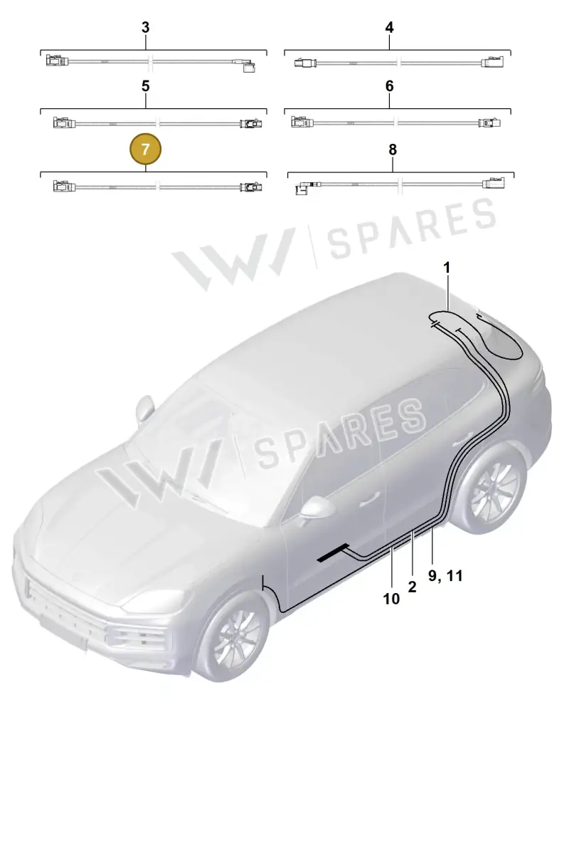 9Y3035550CD — Porsche Cayenne Coupe (2023-2023) diagram p60912300, position 7