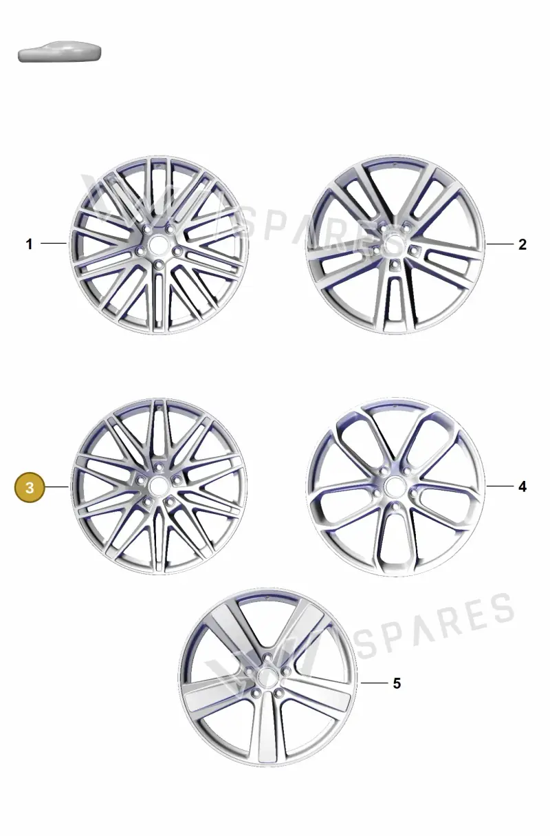 9Y3601025BJQO1 — Porsche Cayenne Coupe (2023-2023) diagram p60601200, position 3