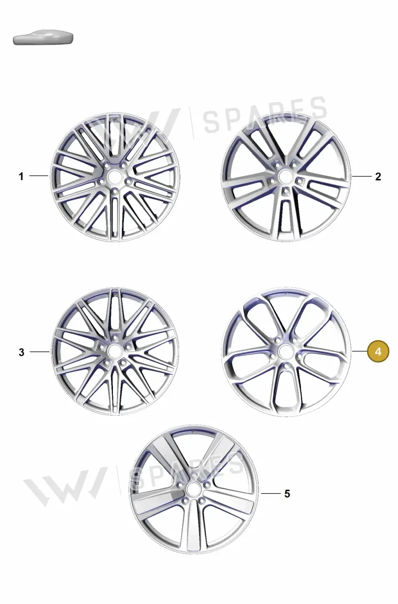 9Y3601025CCJE1 — Porsche Cayenne Coupe (2023-2023) diagram p60601200, position 4