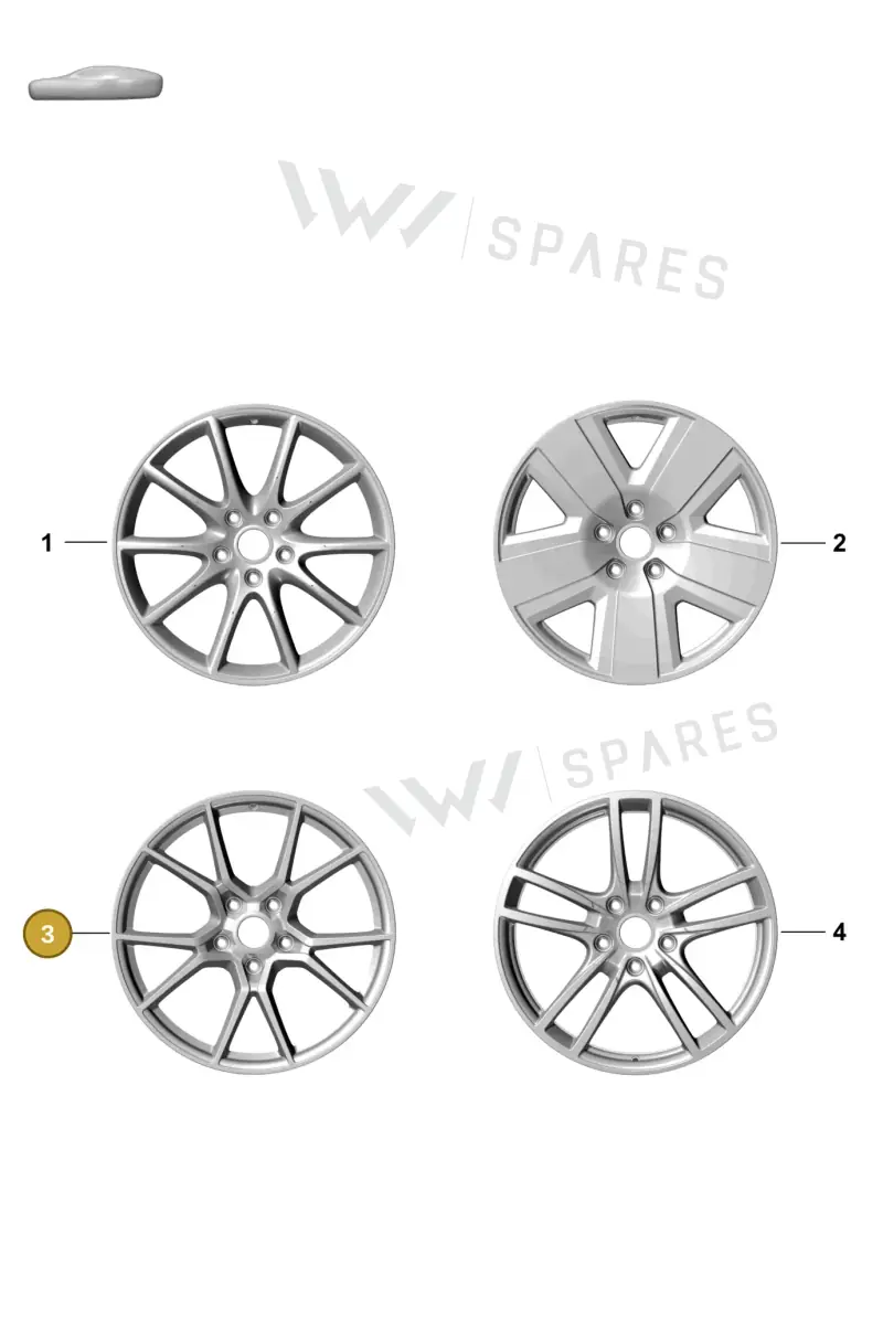 9Y3601025CF8Z8 — Porsche Cayenne Coupe (2023-2023) diagram p60601000, position 3