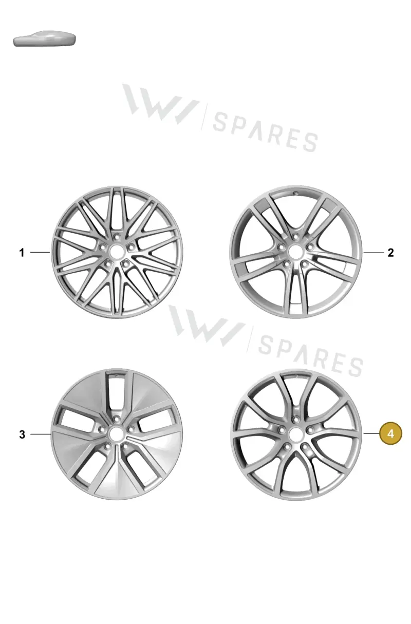9Y3601025CROU9 — Porsche Cayenne Coupe (2023-2023) diagram p60601100, position 4