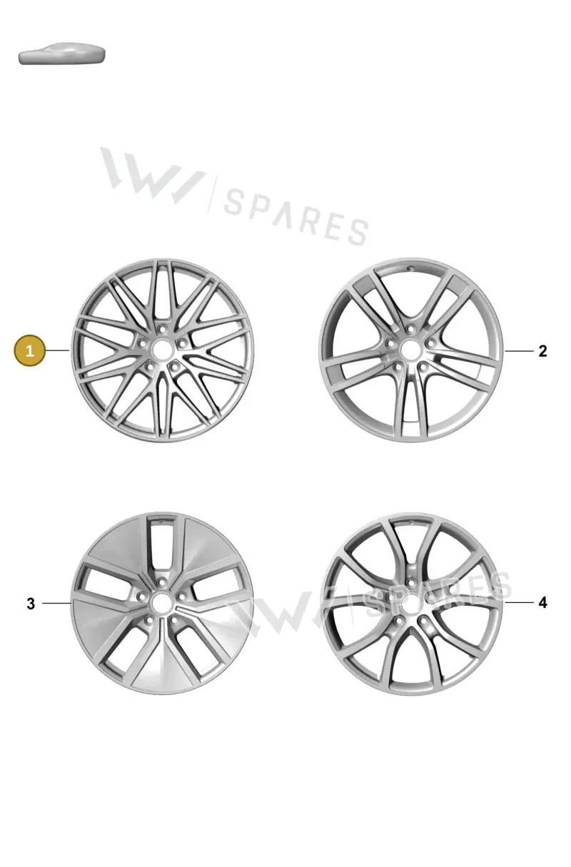 9Y3601025DA041 — Porsche Cayenne Coupe (2023-2023) diagram p60601100, position 1