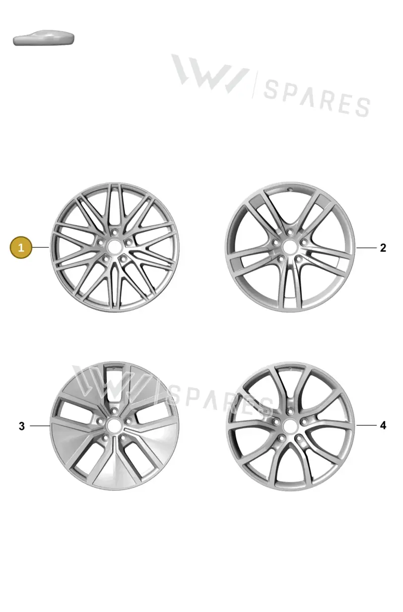 9Y3601025DAQO1 — Porsche Cayenne Coupe (2023-2023) diagram p60601100, position 1