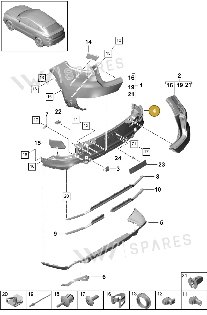 9Y3807543APOK1 — Porsche Cayenne (2017-2023) diagram p51000010, position 4