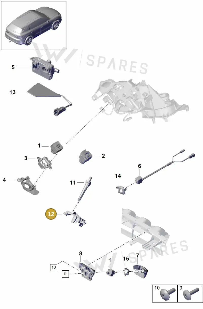 9Y3827199 — Porsche Cayenne Coupe (2023-2023) diagram p51911010, position 12