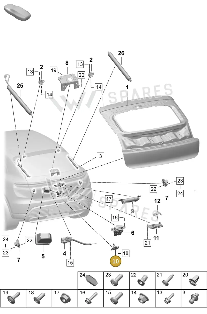 9Y3827517C — Porsche Macan (2024-2024) diagram p61803100, position 10