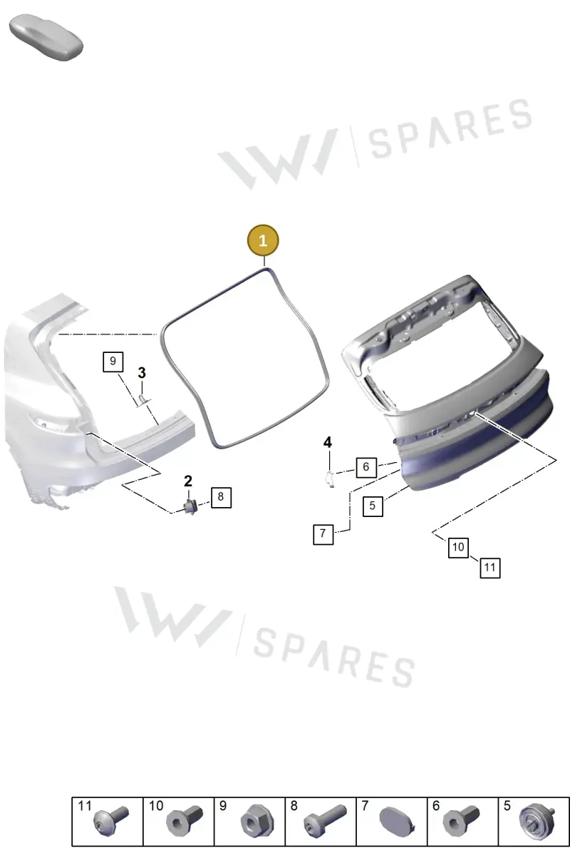 9Y3827705C — Porsche Cayenne Coupe (2023-2023) diagram p60803120, position 1