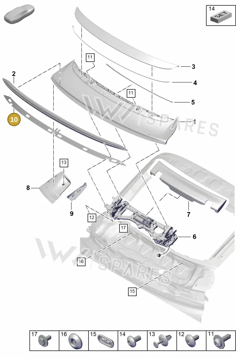 9Y3898010C — Porsche Cayenne Coupe (2023-2023) diagram p60803180, position 10