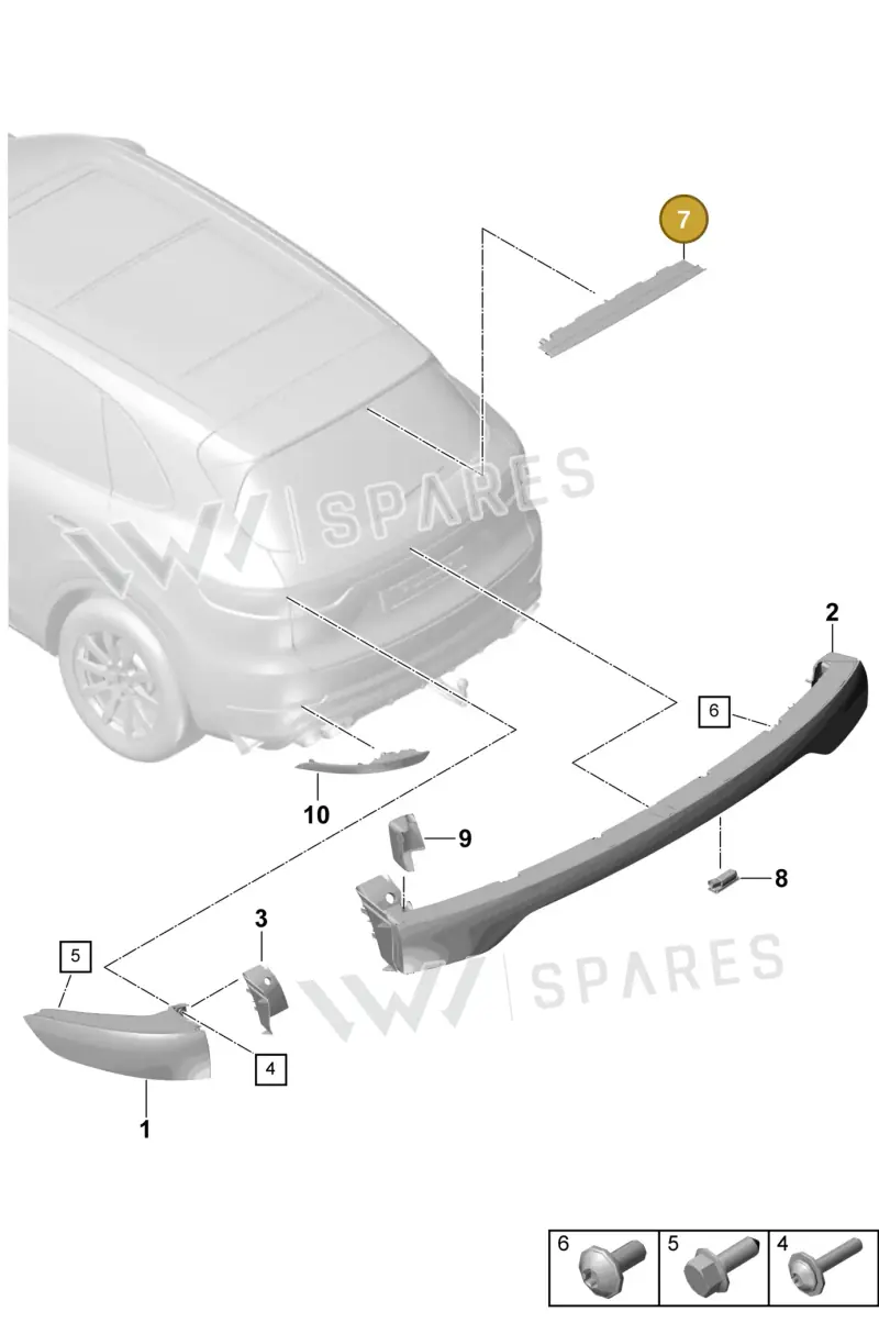 9Y3945097D — Porsche Cayenne (2017-2023) diagram p51905005, position 7