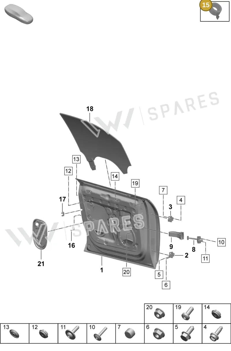 AKL437D40 — Porsche Macan 4 (2024-) diagram p61804000, position 15