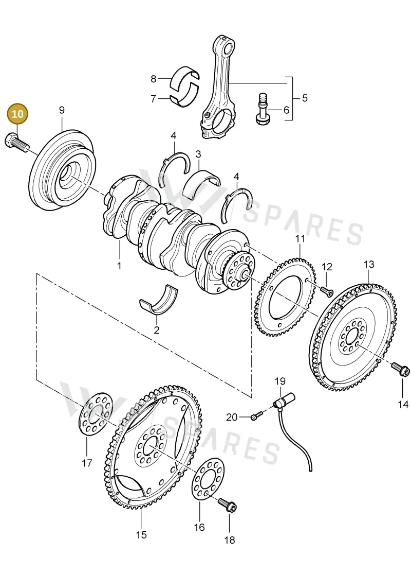 N0100876 — Porsche Cayenne (2007-2010) diagram p31102010, position 10